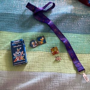 Authentic Disney Pins and Lanyard